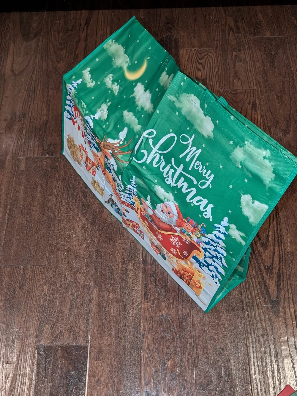 Bundle of Reusable Bags with Christmas Print